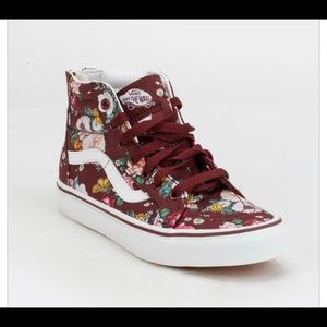 Vans Butterfly Floral Sk8-High Zip Shoes. 4.5 🦋